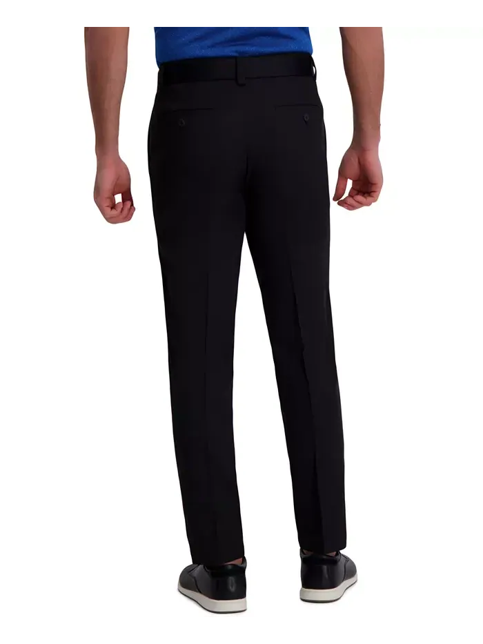Классические брюки Cool Right Performance Flex Straight Fit с плоской передней частью Haggar — изображение 2 из 7, черный
