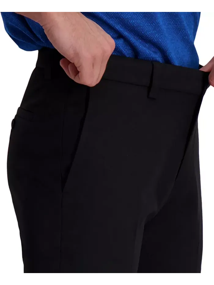 Классические брюки Cool Right Performance Flex Straight Fit с плоской передней частью Haggar — изображение 4 из 7, черный