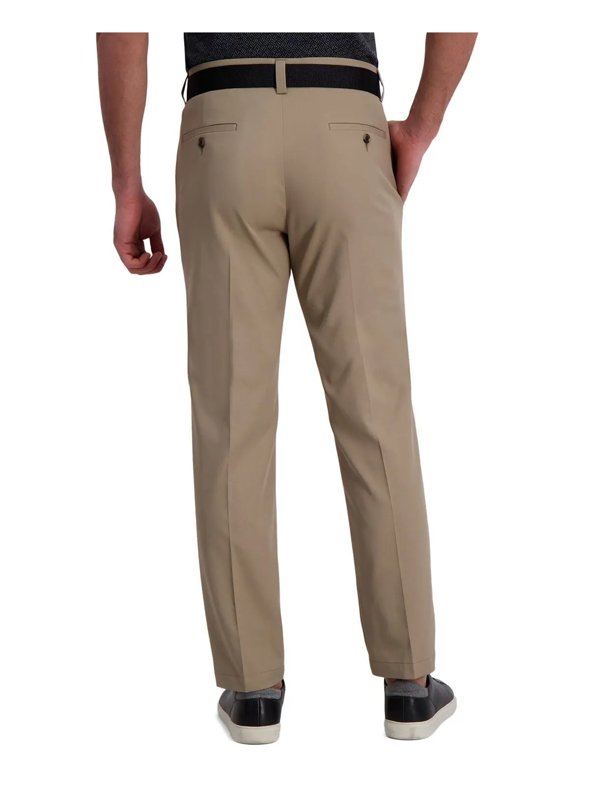 Плоские передние брюки cool right performance flex straight fit Haggar — изображение 3 из 8, хаки
