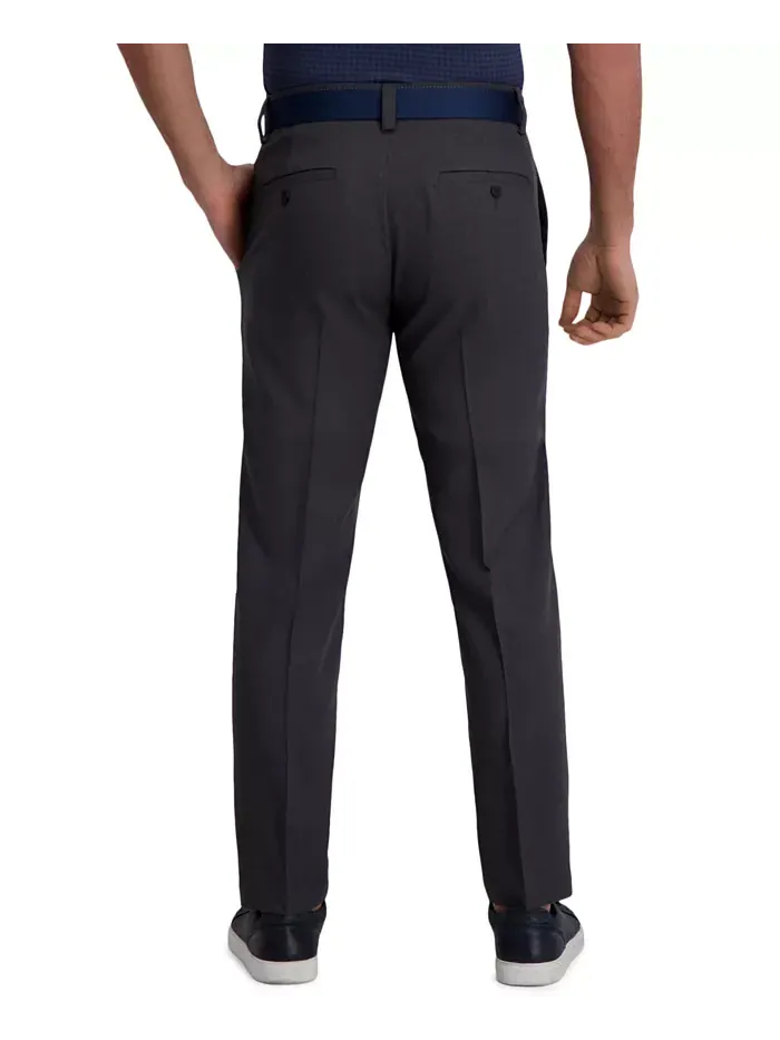 Классические брюки Cool Right Performance Flex Straight Fit с плоской передней частью Haggar — изображение 2 из 7, серый
