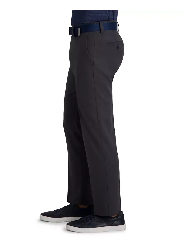 Классические брюки Cool Right Performance Flex Straight Fit с плоской передней частью Haggar — изображение 3 из 7, серый