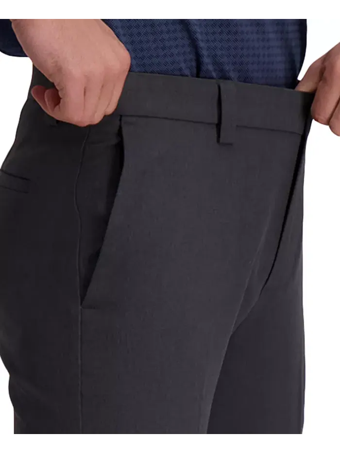 Классические брюки Cool Right Performance Flex Straight Fit с плоской передней частью Haggar — изображение 4 из 7, серый