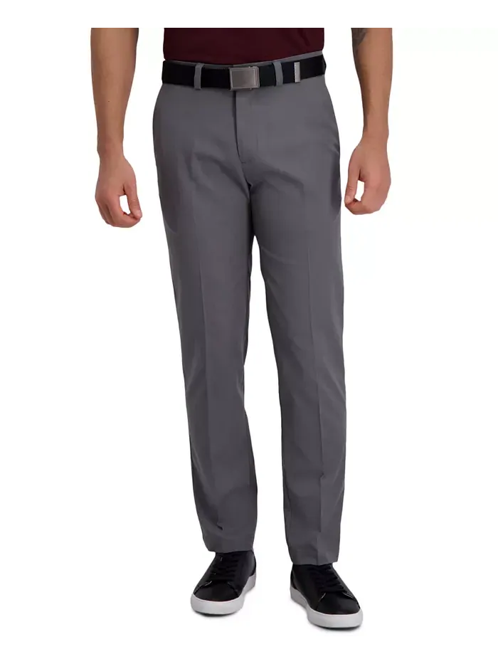 Классические брюки Cool Right Performance Flex Straight Fit с плоской передней частью Haggar — изображение 1 из 9, серый