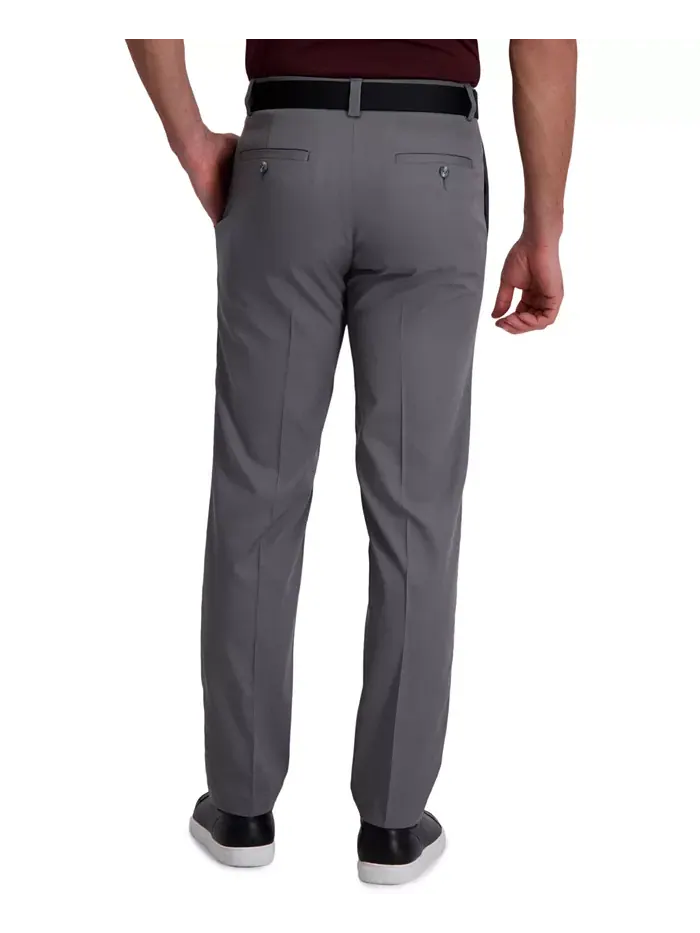Классические брюки Cool Right Performance Flex Straight Fit с плоской передней частью Haggar — изображение 2 из 9, серый