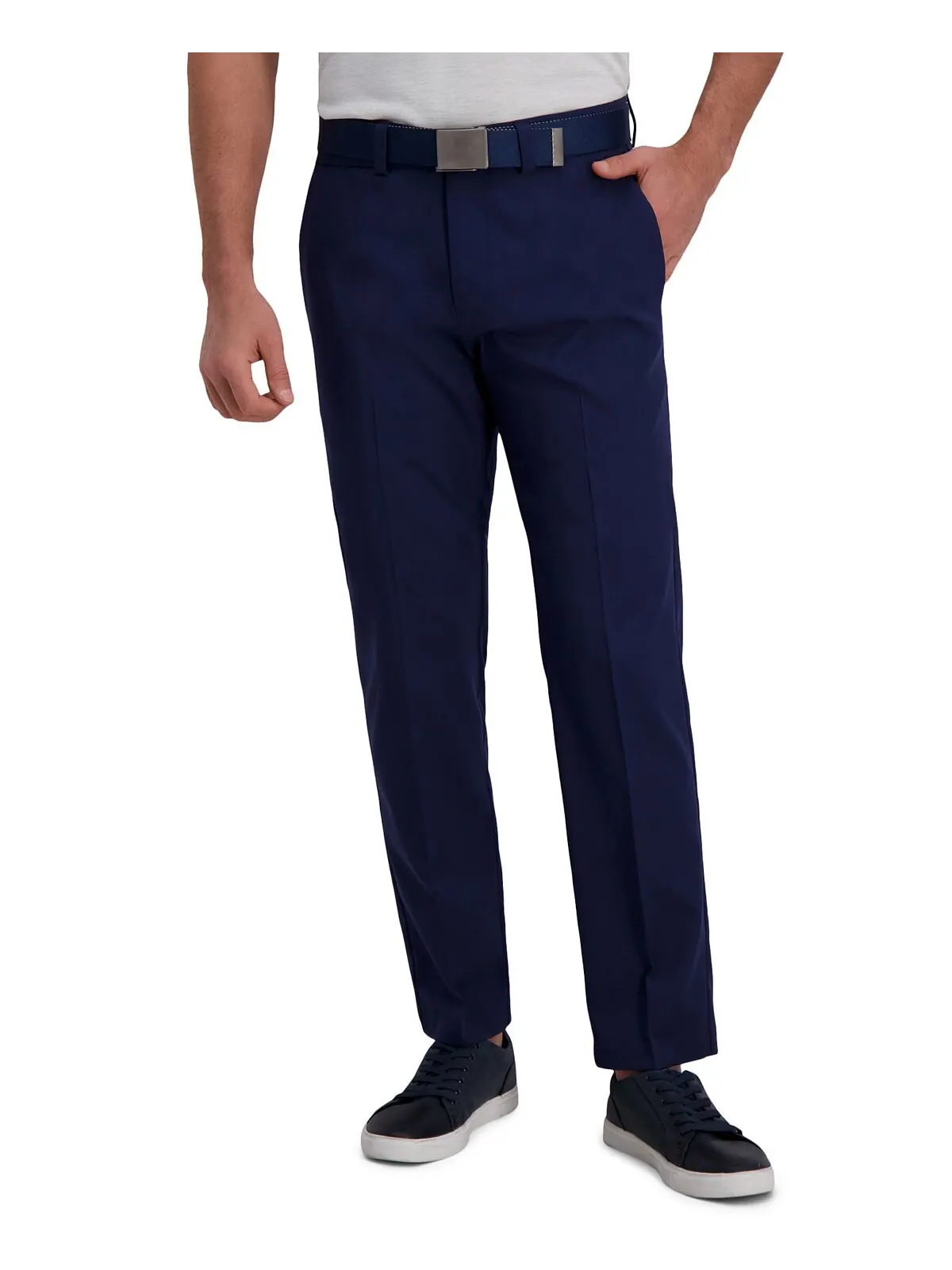 Плоские передние брюки cool right performance flex straight fit Haggar — изображение 1 из 7, синий