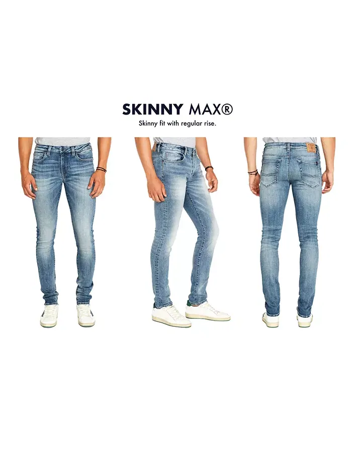 Мужские джинсы Skinny Max Stretch Buffalo David Bitton — изображение 7 из 10, синий