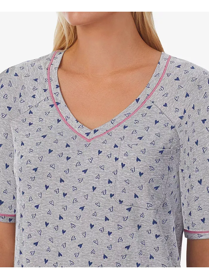 Футболка для сна с влагоотводящим эффектом и укороченными рукавами Cuddl Duds — изображение 5 из 5, серый