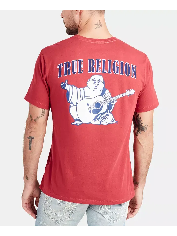 Мужская футболка с коротким рукавом и логотипом Buddha True Religion — изображение 3 из 4, красный