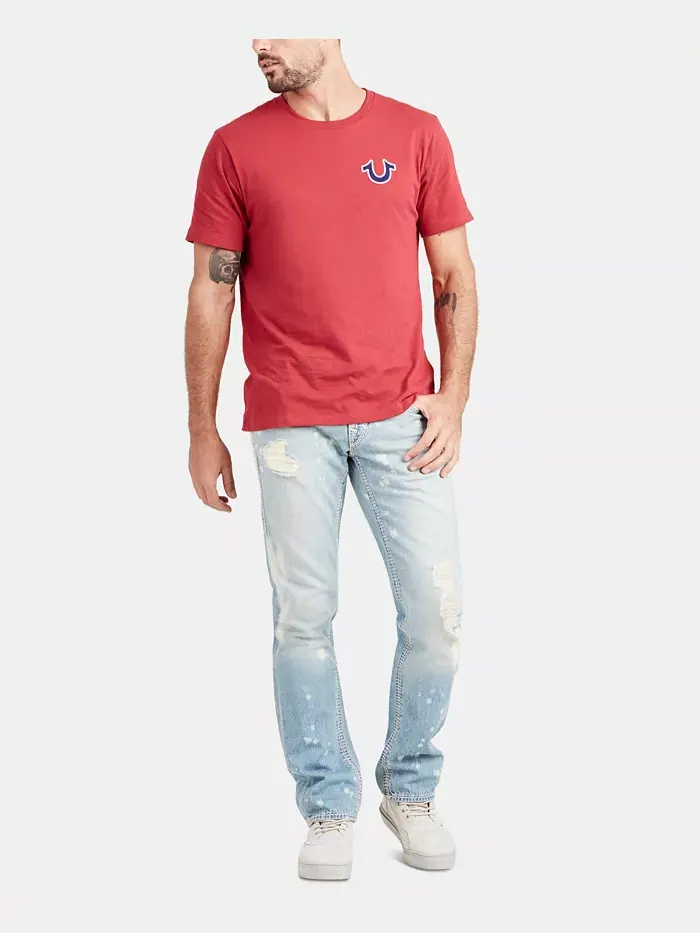 Мужская футболка с коротким рукавом и логотипом Buddha True Religion — изображение 4 из 4, красный
