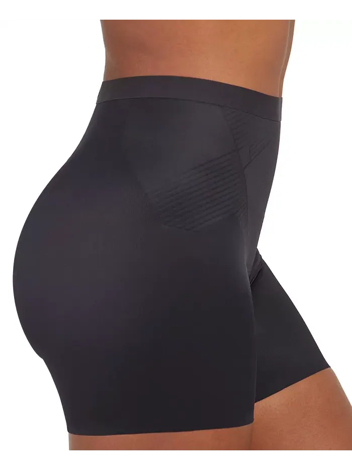 Женские шорты Thinstincts 2.0 с высокой талией до середины бедра SPANX — изображение 3 из 6, черный