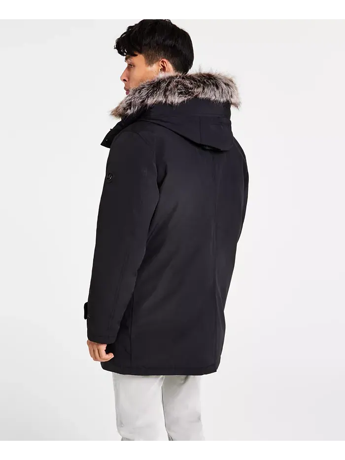 Парка с капюшоном и нагрудником Michael Kors Men's Hooded Bib Snorkel Parka — изображение 2 из 6, черный
