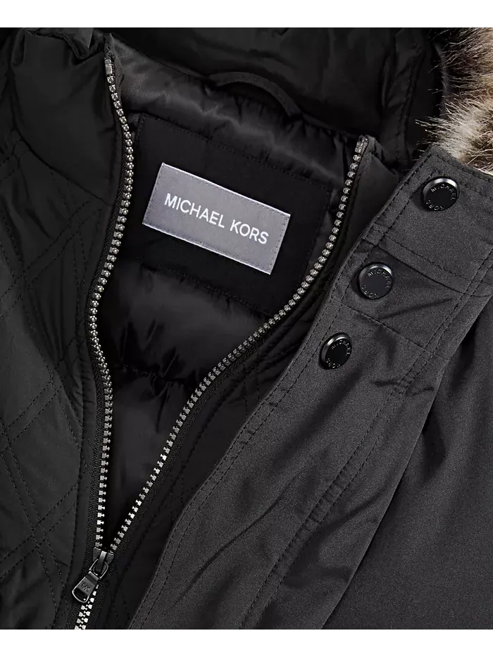 Парка с капюшоном и нагрудником Michael Kors Men's Hooded Bib Snorkel Parka — изображение 6 из 6, черный