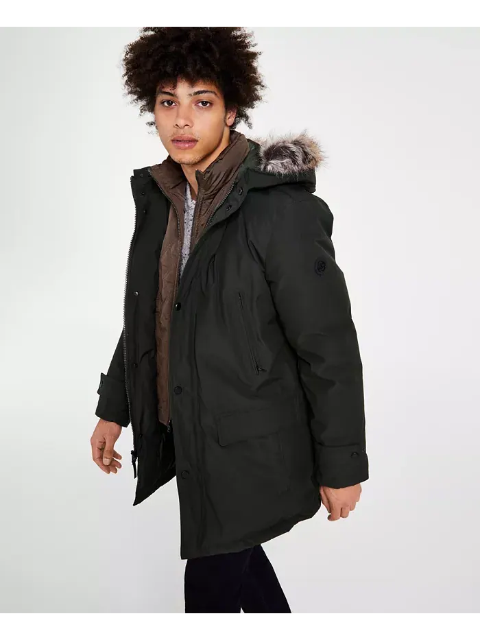 Парка с капюшоном и нагрудником Michael Kors Men's Hooded Bib Snorkel Parka