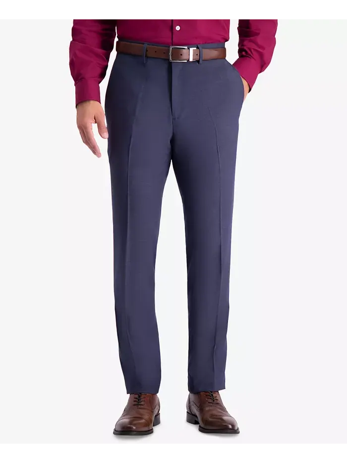 Мужские классические брюки Premium Textured Weave Slim-Fit с эффектом стрейч Kenneth Cole Reaction — синий