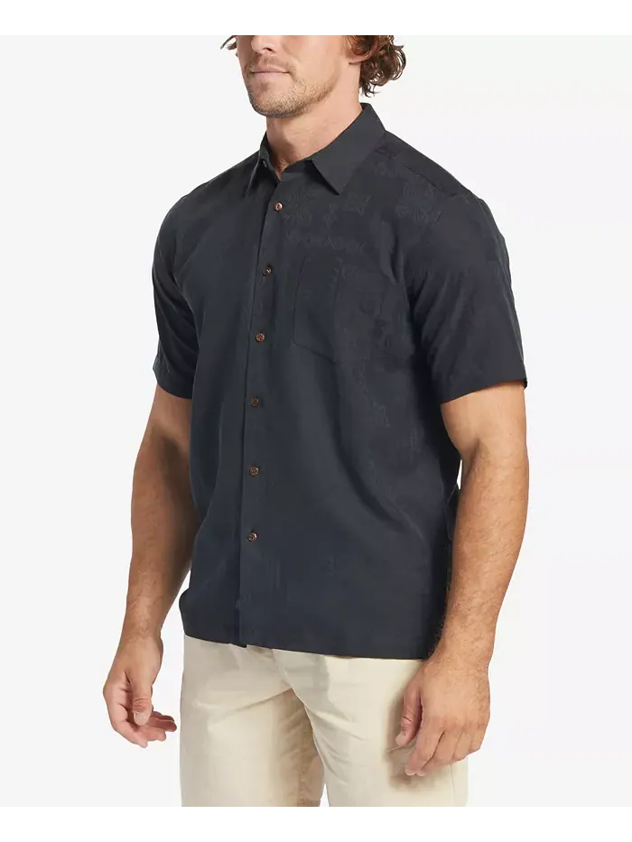 Quiksilver Мужская рубашка с короткими рукавами Manele Bay Quiksilver Waterman — изображение 3 из 4, черный