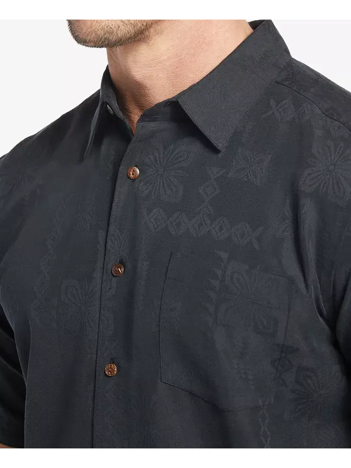 Quiksilver Мужская рубашка с короткими рукавами Manele Bay Quiksilver Waterman — изображение 4 из 4, черный