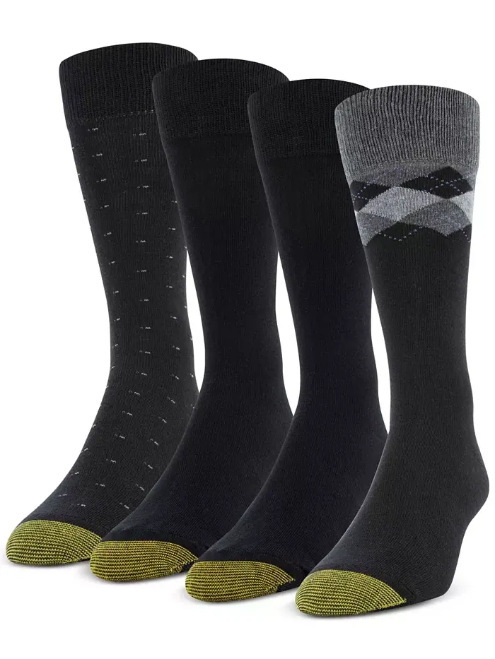 Мужские повседневные носки-гольф Argyle — изображение 1 из 1, черный