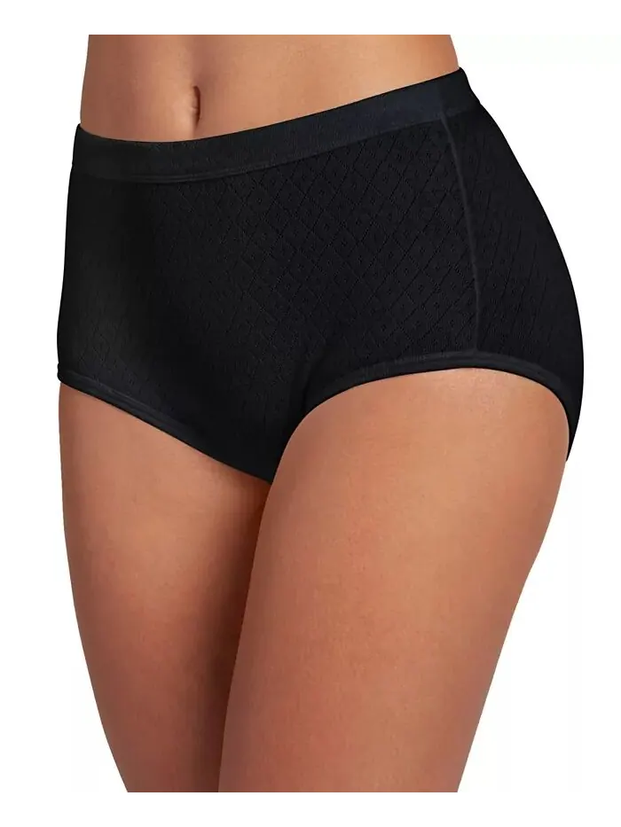Комплект из 3 трусиков Elance Breathe Brief 1542, увеличенные размеры Jockey — изображение 2 из 5, черный/черный/черный