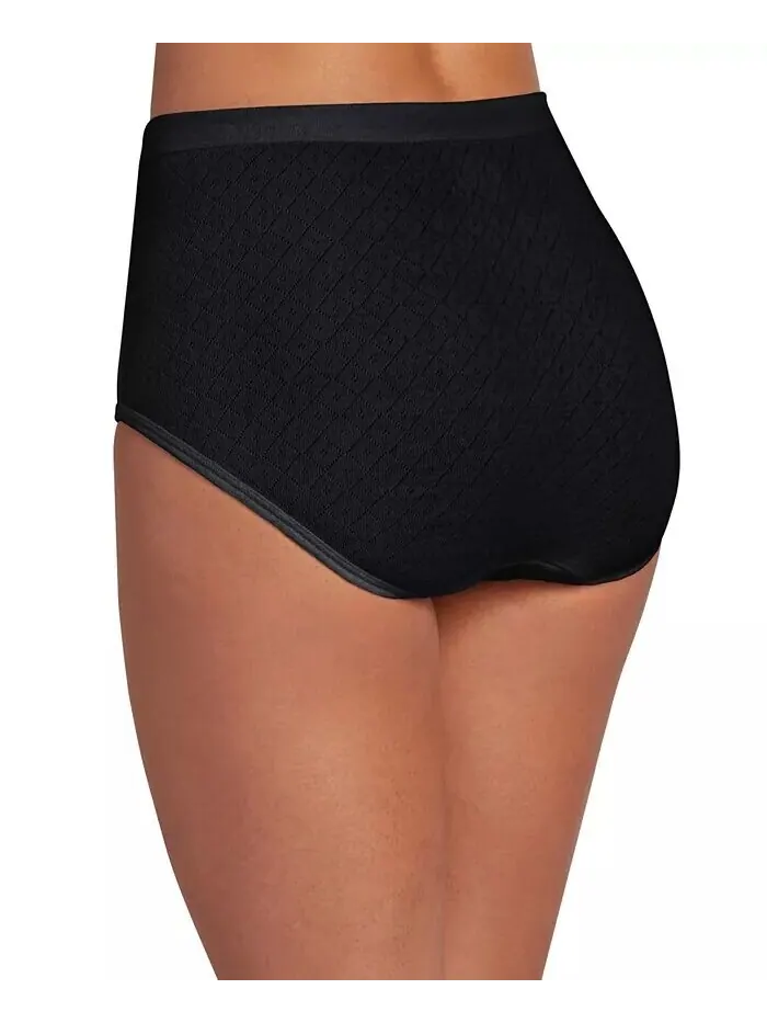 Комплект из 3 трусиков Elance Breathe Brief 1542, увеличенные размеры Jockey — изображение 3 из 5, черный/черный/черный