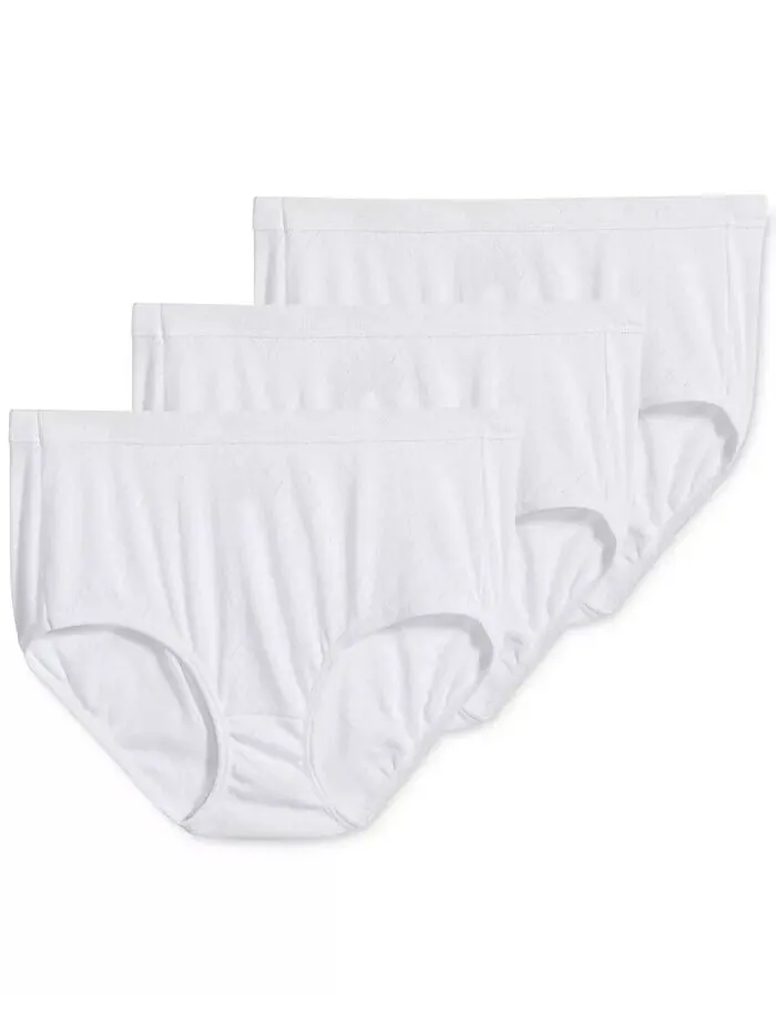 Комплект из 3 трусиков Elance Breathe Brief 1542, увеличенные размеры Jockey — изображение 4 из 5, черный/черный/черный