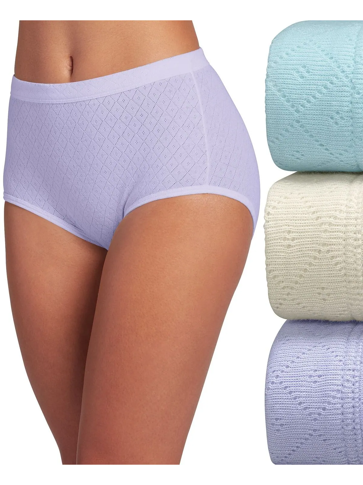 Комплект нижнего белья Elance Breathe Brief, 3 шт., 1542, увеличенные размеры Jockey — изображение 1 из 2, фиолетовый