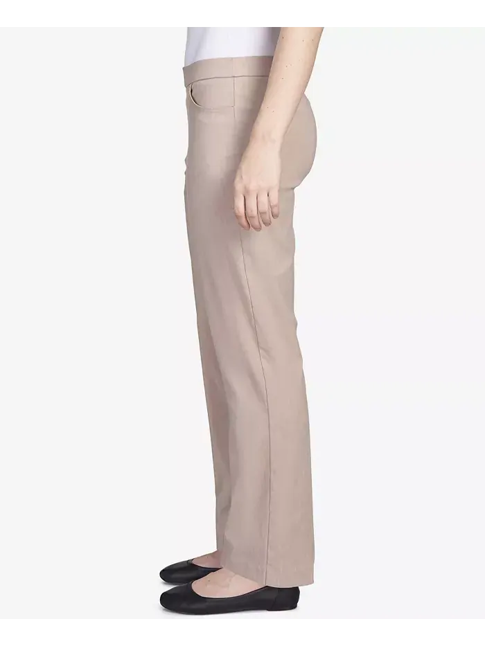 Классические брюки прямого кроя с контролем живота на резинке, размеры Petite и Petite Short Alfred — изображение 4 из 5