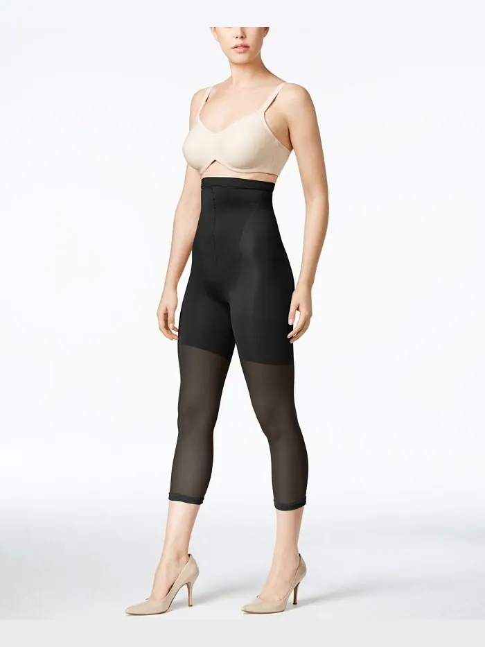 Женские капри Super High Power Tummy Control без ног, также доступны в расширенных размерах. SPANX — черный