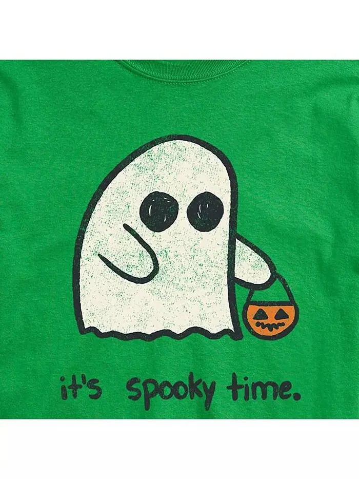 Мужская футболка с коротким рукавом Hybrid Apparel It's Spooky Time AIRWAVES — изображение 3 из 3, зеленый
