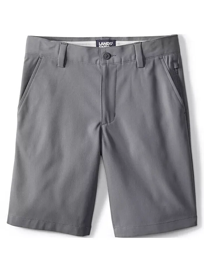Шорты чинос Big Boys Husky Active Performance Lands' End — изображение 3 из 3, серый