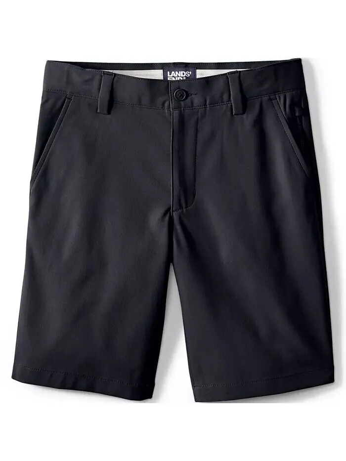 Шорты чинос Big Boys Husky Active Performance Lands' End — изображение 2 из 3, классический темно-синий