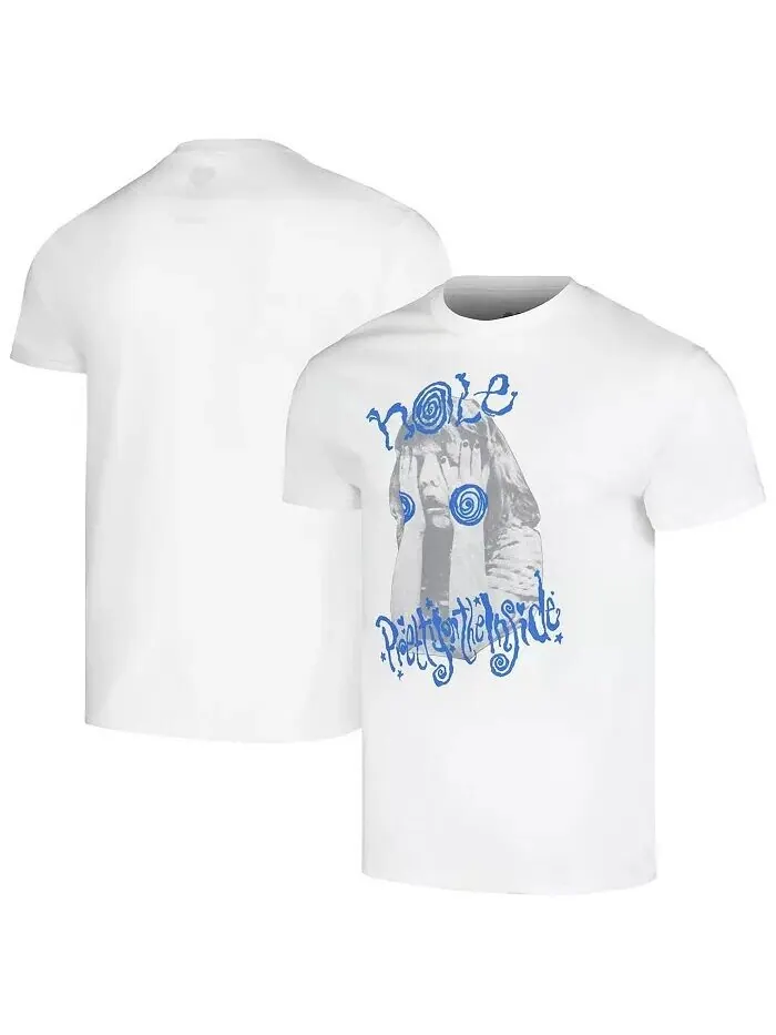 Мужская футболка с рисунком White Hole Pretty On The Inside Manhead Merch — белый