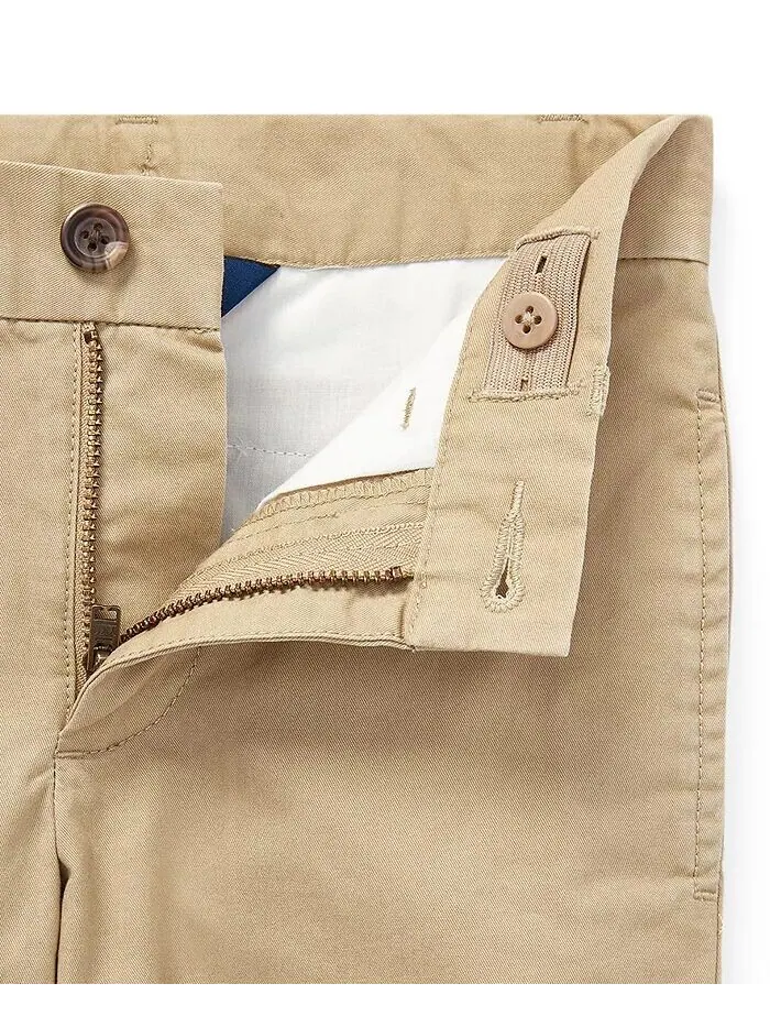 Брюки прямого кроя из твила для малышей и мальчиков Polo Ralph Lauren — изображение 3 из 5, песочный