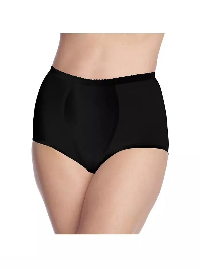 Женские трусы-брифы больших размеров, комплект из 2 штук Power Mesh Tummy Control Secret Solutions — черный