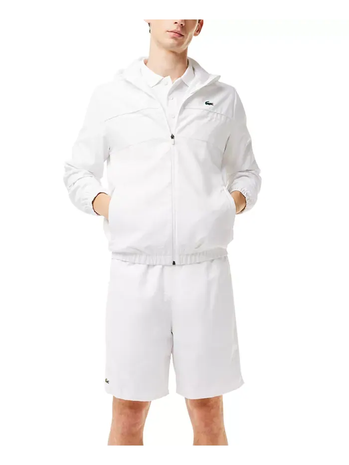 Спортивные шорты Lacoste, мужские, с принтом "Diamante" на манжете — изображение 7 из 7, белый