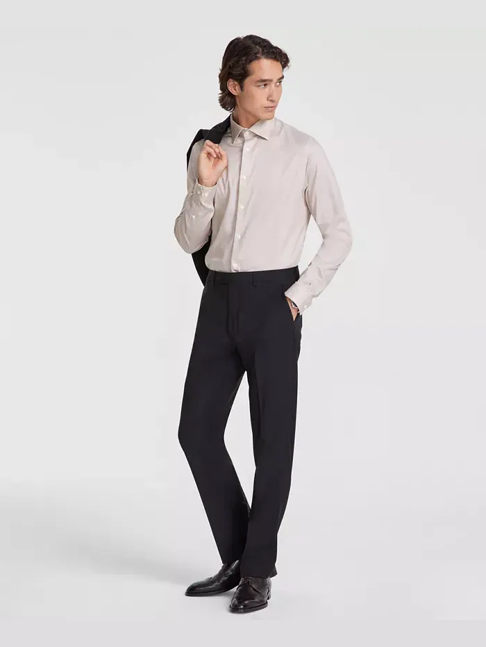 Мужские классические брюки Slim-Fit из шерстяной ткани с добавлением эластана Calvin Klein
