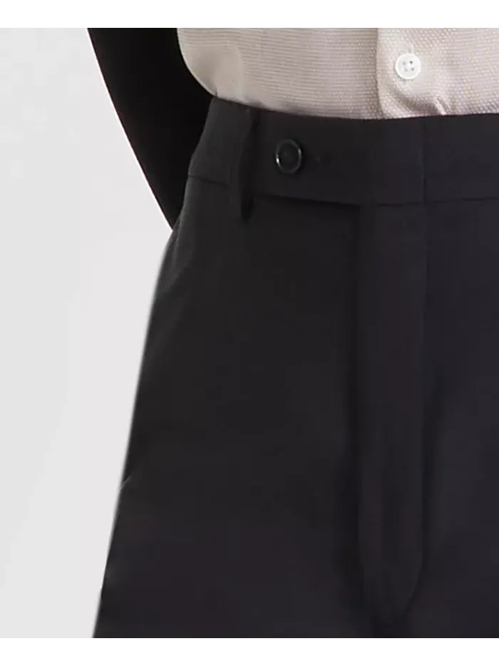 Мужские классические брюки Slim-Fit из шерстяной ткани с добавлением эластана Calvin Klein — изображение 6 из 7, черный