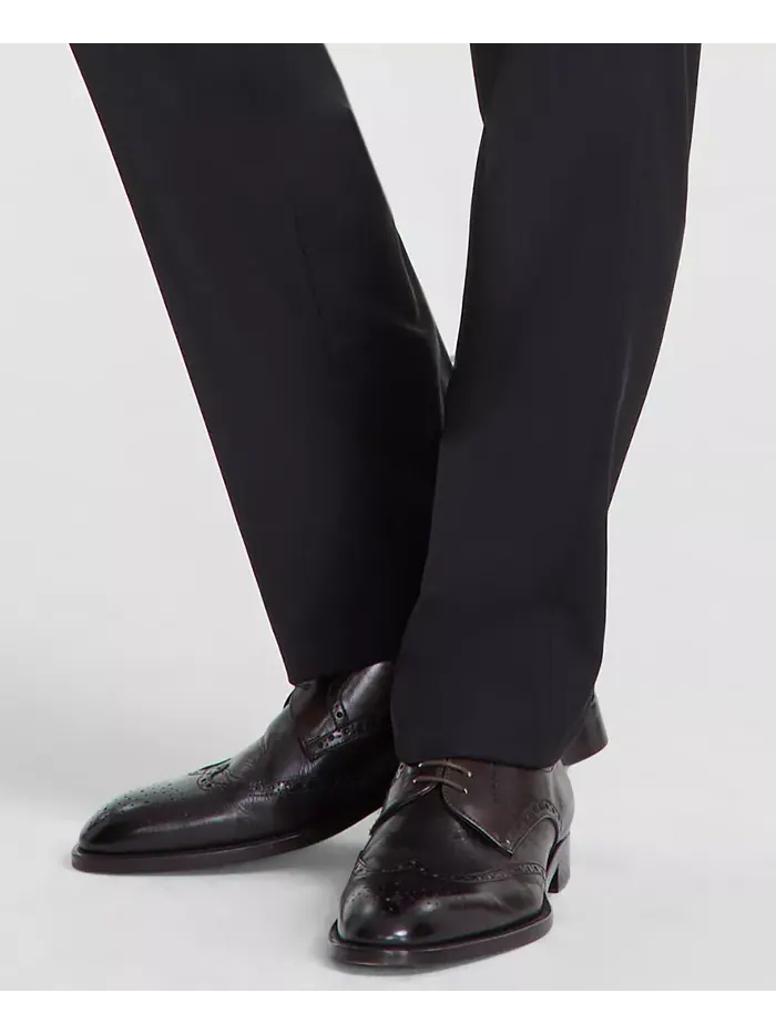 Мужские классические брюки Slim-Fit из шерстяной ткани с добавлением эластана Calvin Klein — изображение 7 из 7, черный
