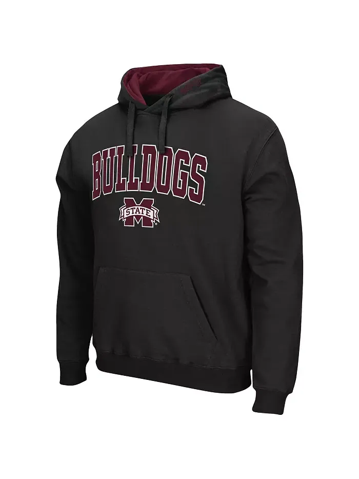 Мужская толстовка с капюшоном Mississippi State Bulldogs Arch Logo 3.0 Colosseum — изображение 4 из 5, серый