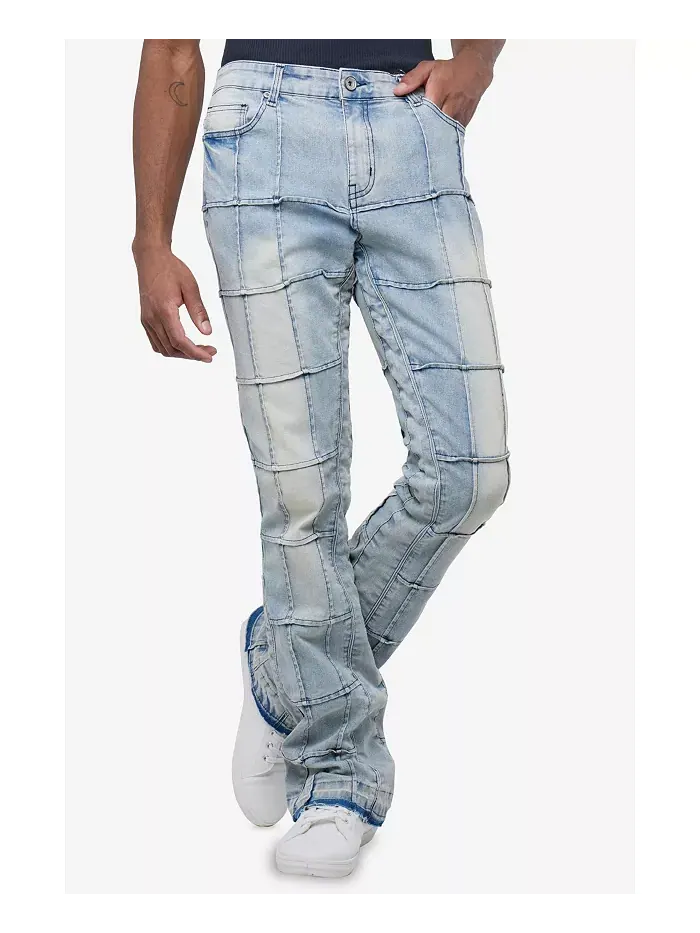 Мужские джинсы Box Panel Fashion Stacked Raw X — изображение 4 из 5, светлый синий