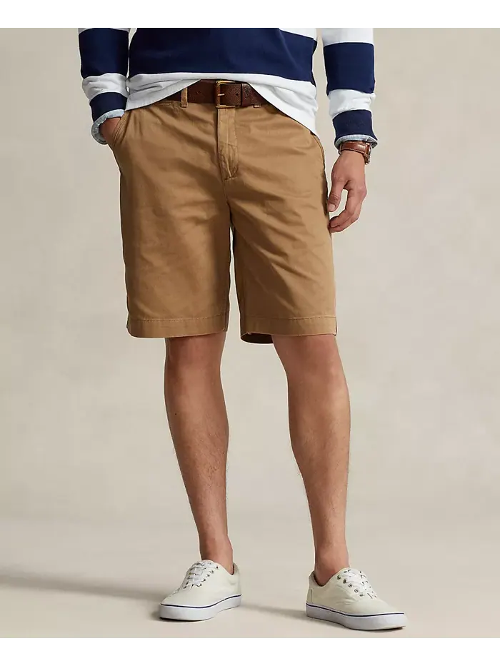 Мужские шорты Relaxed Fit Twill длиной 10 дюймов Polo Ralph Lauren — изображение 6 из 7, коричневый/бежевый