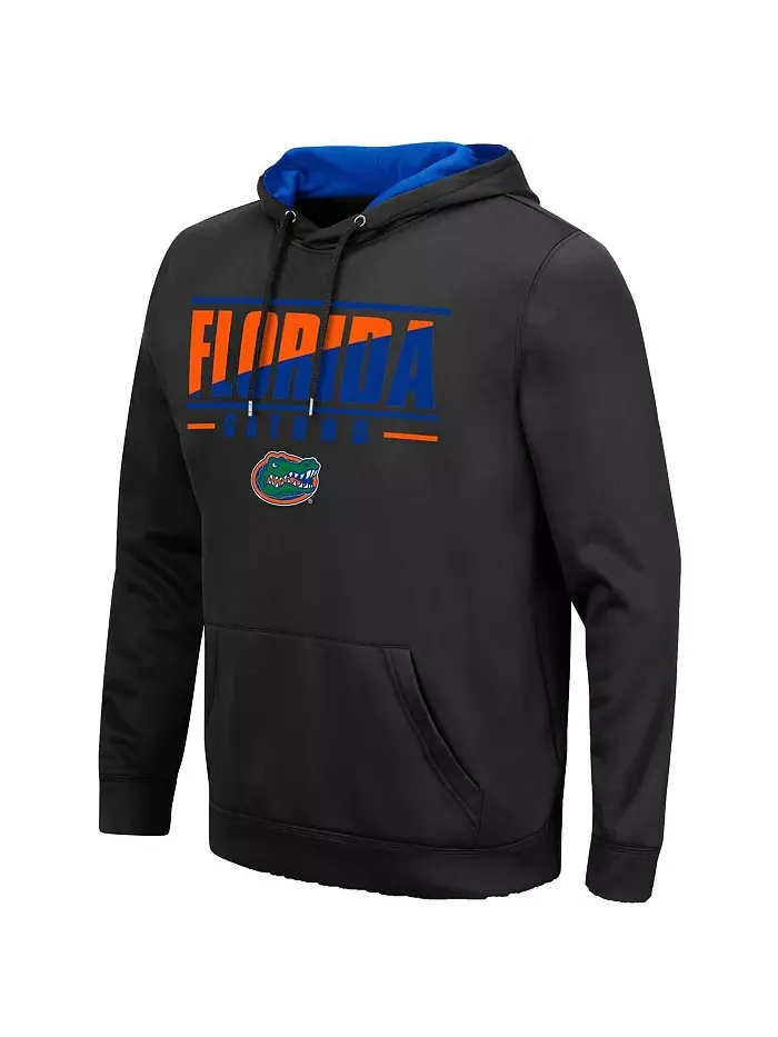 Мужская толстовка с капюшоном Florida Gators Slash Stack 2.0 Colosseum — изображение 2 из 2, черный