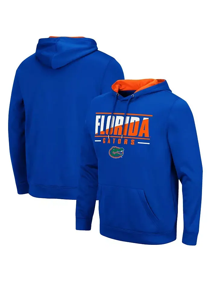 Мужская толстовка с капюшоном Florida Gators Slash Stack 2.0 Colosseum — изображение 1 из 3, королевский