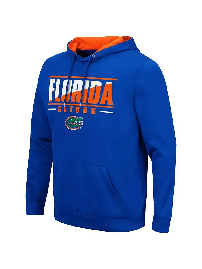 Мужская толстовка с капюшоном Florida Gators Slash Stack 2.0 Colosseum — изображение 2 из 3, королевский