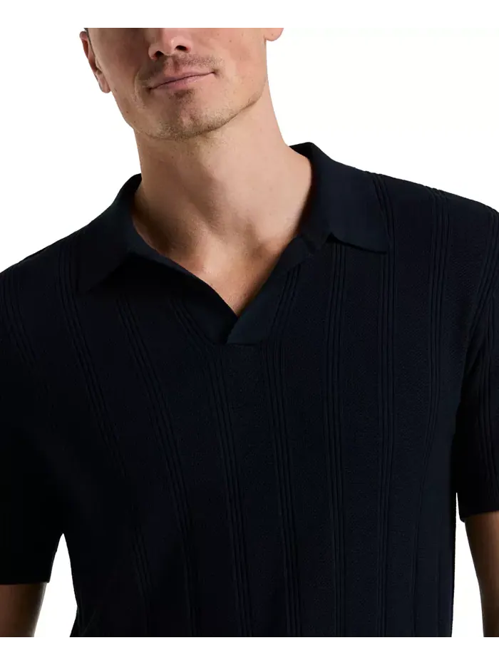 Мужская поло Johnny Collar в полоску Perry Ellis — изображение 3 из 4, сапфировый