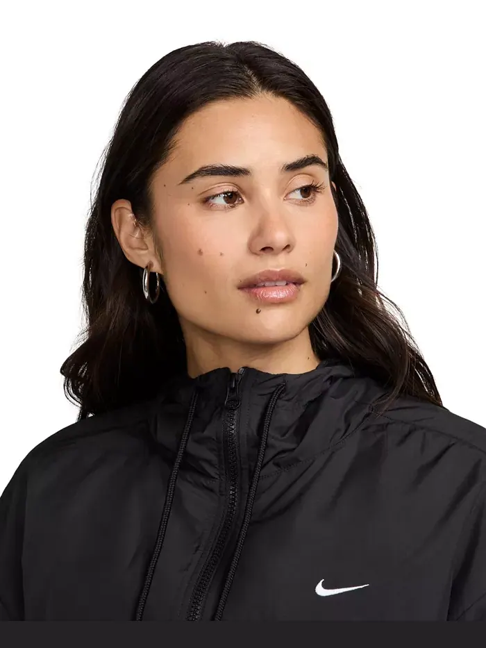 Спортивная куртка Nike Sportswear Classic Zip-Front Hooded — изображение 3 из 6, черный/белый