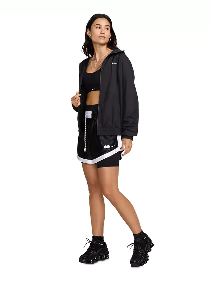 Спортивная куртка Nike Sportswear Classic Zip-Front Hooded — изображение 6 из 6, черный/белый