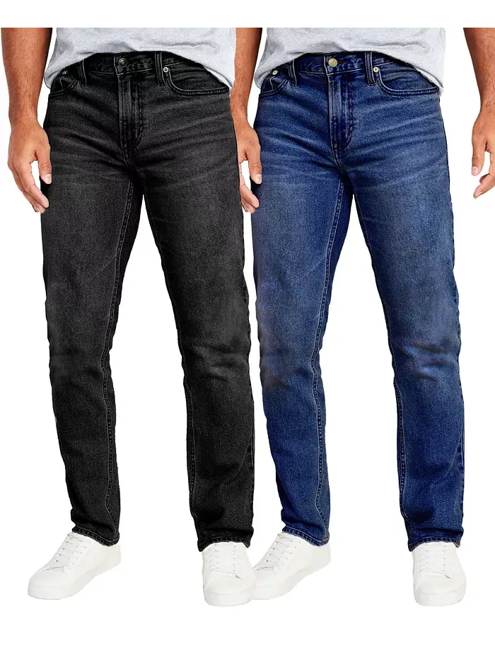 Мужские джинсы Flex Stretch Slim Straight, 2 шт Blu Rock — изображение 1 из 12, черный