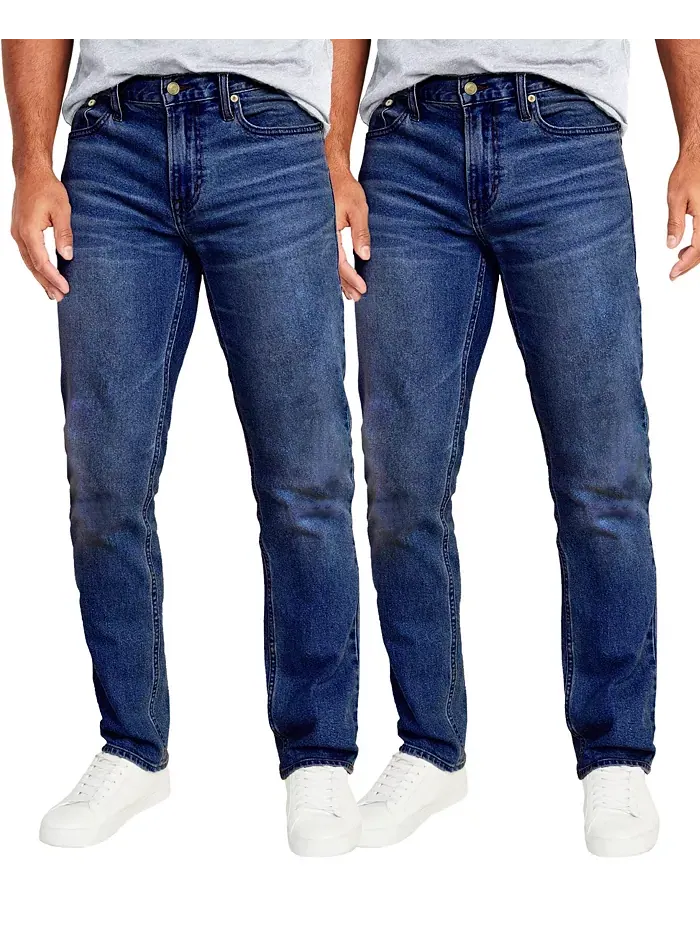 Мужские джинсы Flex Stretch Slim Straight, 2 шт Blu Rock — изображение 1 из 11, черный