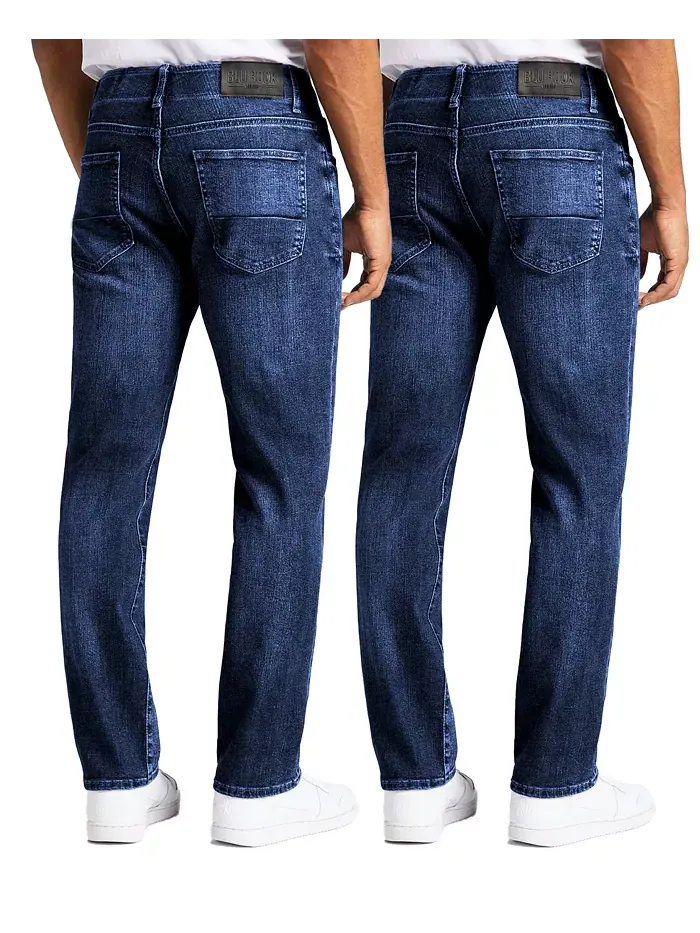 Мужские джинсы Flex Stretch Slim Straight, 2 шт Blu Rock — изображение 2 из 11, черный