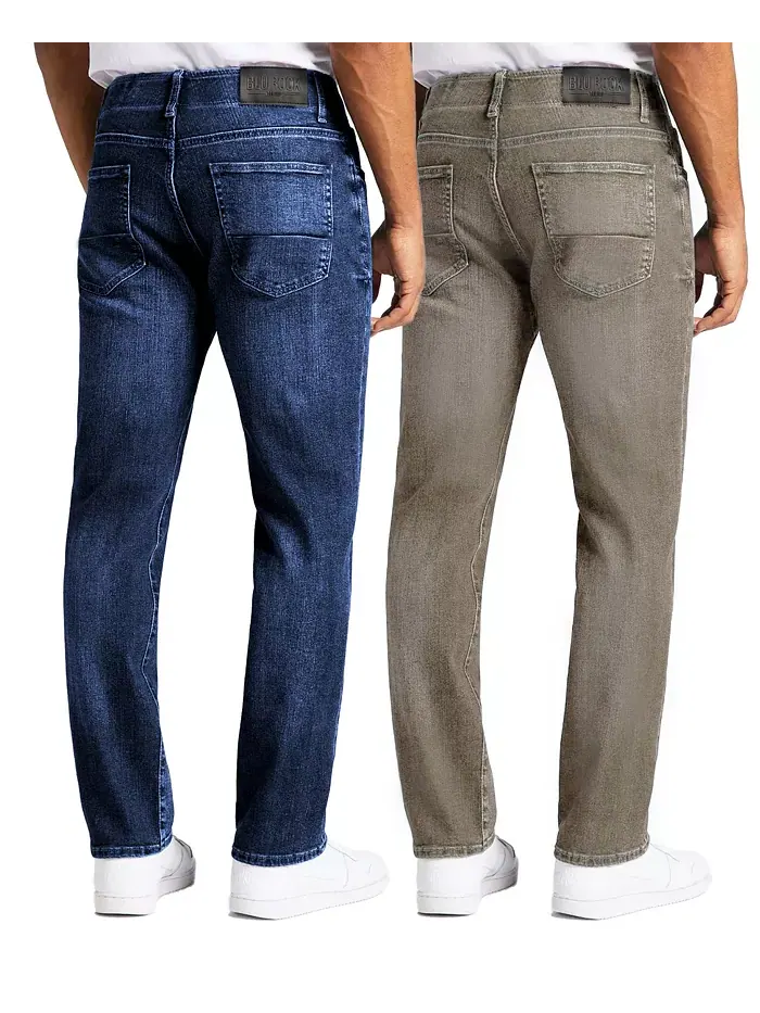 Мужские джинсы Flex Stretch Slim Straight, набор из 2 штук Blu Rock — изображение 2 из 12, мульти